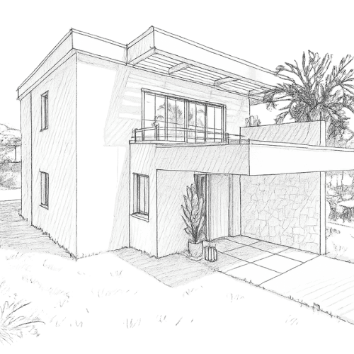 Luxury villa architectural rendering by Real Estate Signature